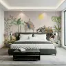 Regal Indian Elephant and Peacock Wall Mural 2