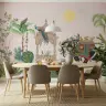 Regal Indian Elephant and Peacock Wall Mural 1
