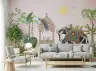 Regal Indian Elephant and Peacock Wall Mural 4