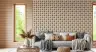 Heritage Terracotta Floral Tile Pattern Wallpaper 4