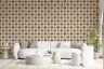 Heritage Terracotta Floral Tile Pattern Wallpaper 5