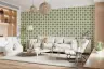 Classic Olive Green Geometric Wallpaper 2