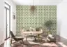 Classic Olive Green Geometric Wallpaper 3