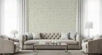 Modern Geometric Star and Cross Pattern Wallpaper