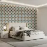 Indigo Compass Rose Geometric Pattern Wallpaper 4