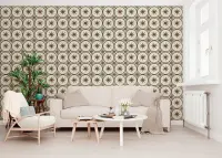 Vintage Compass Rose Geometric Pattern Wallpaper
