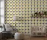 Regal Gold Blue Starburst Geometric Wallpaper 3