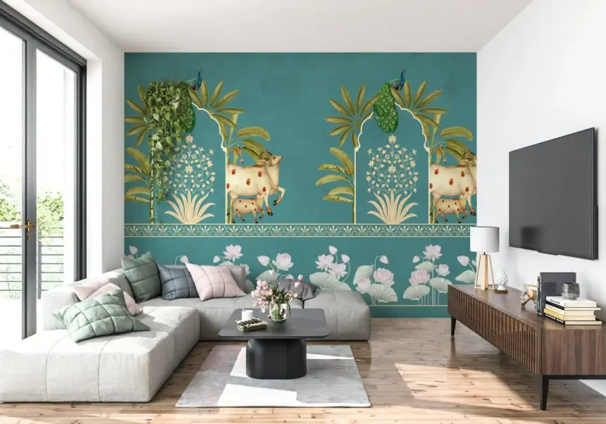 Firoza Pichwai Wall Mural