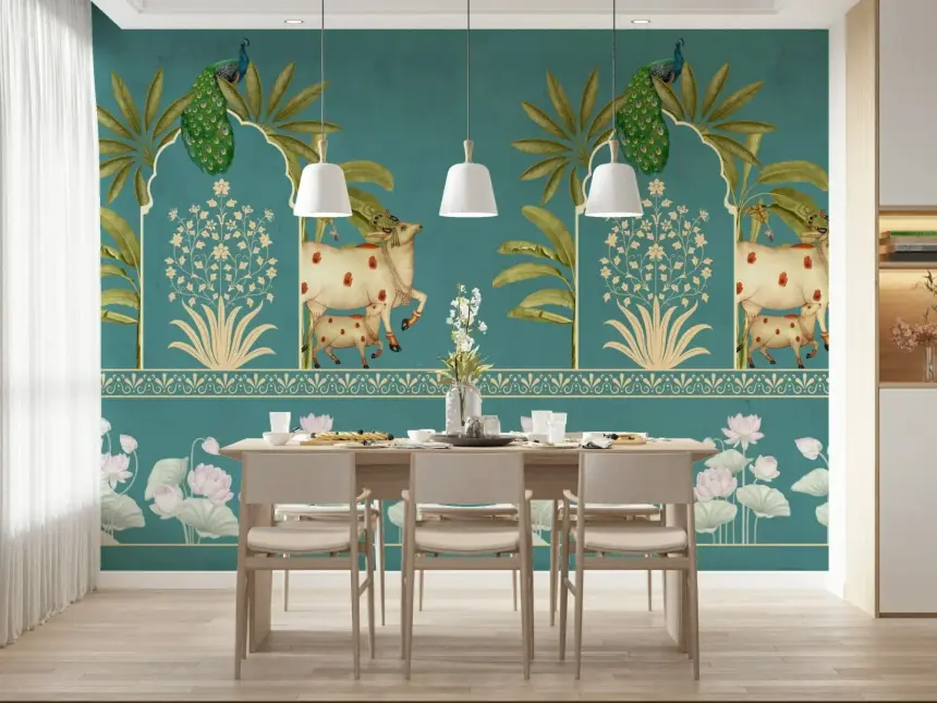 Firoza Pichwai Wall Mural