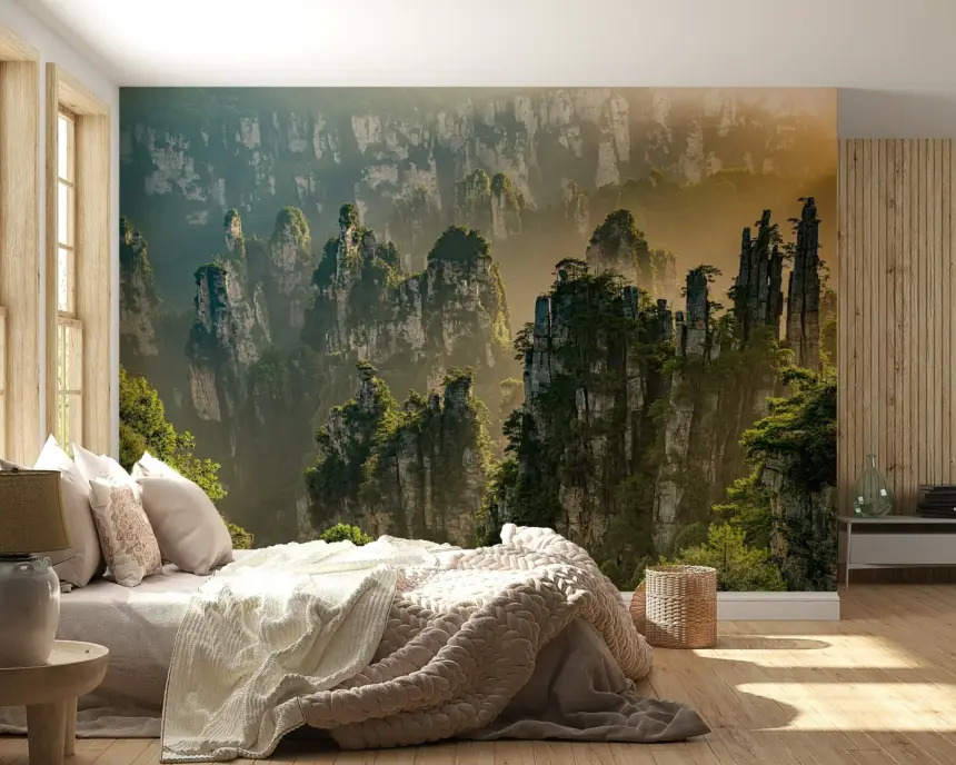 Floating Woodland Peaks Wall Mural - 2562073