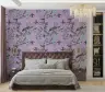 Lavender Hummingbird and Floral Vine Wallpaper 1
