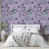 Lavender Hummingbird and Floral Vine Wallpaper 3