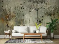 Ethereal Botanical Silhouette Wall Mural