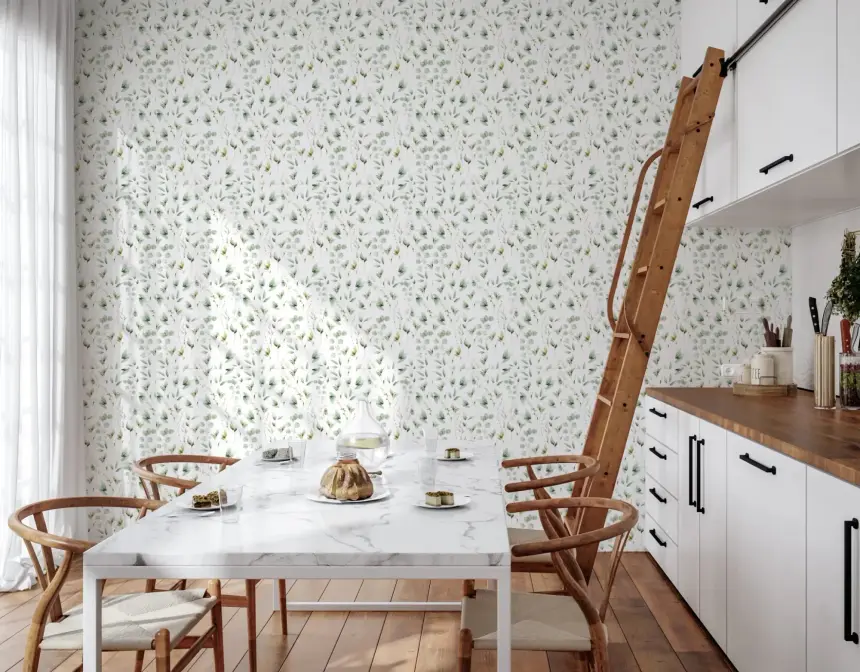Floral Eucalyptus Dreams Wallpaper