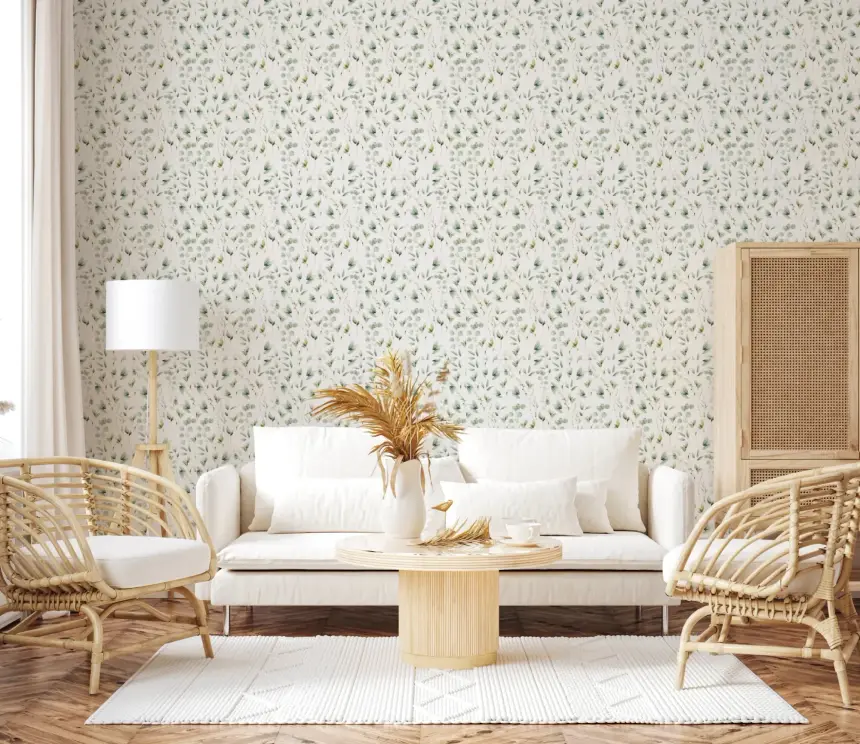 Floral Eucalyptus Dreams Wallpaper