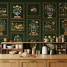 Mughal Inlay Floral and Avian Panel Wallpaper 2