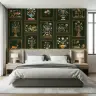 Mughal Inlay Floral and Avian Panel Wallpaper 3