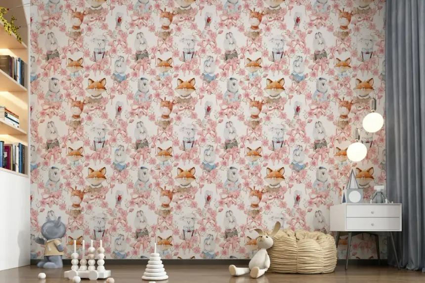 Floral Friends Wallpaper