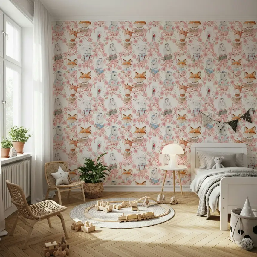 Floral Friends Wallpaper