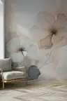 Soft Watercolour Floral Wall Mural 3