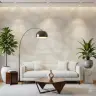 Warm Beige Meandering Abstract Lines Wallpaper Mural 3