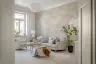 Warm Beige Meandering Abstract Lines Wallpaper Mural 5
