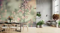Delicate Pink Blossom Bokeh Effect Wall Mural