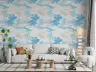 Serene Abstract Blue Watercolour Flow Wallpaper 1