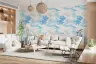 Serene Abstract Blue Watercolour Flow Wallpaper 5