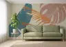 Modern Abstract Tropical Leaf Design Wall Mural 2