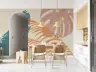 Modern Abstract Tropical Leaf Design Wall Mural 3