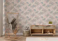 Gentle Pastel Butterfly Nursery Wallpaper
