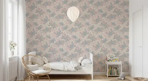 Gentle Pastel Butterfly Nursery Wallpaper