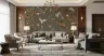 Serene Forest Animals Taupe Gold Botanical Wallpaper 4