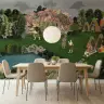 Pichwai Style Enchanted Forest Wall Mural 3