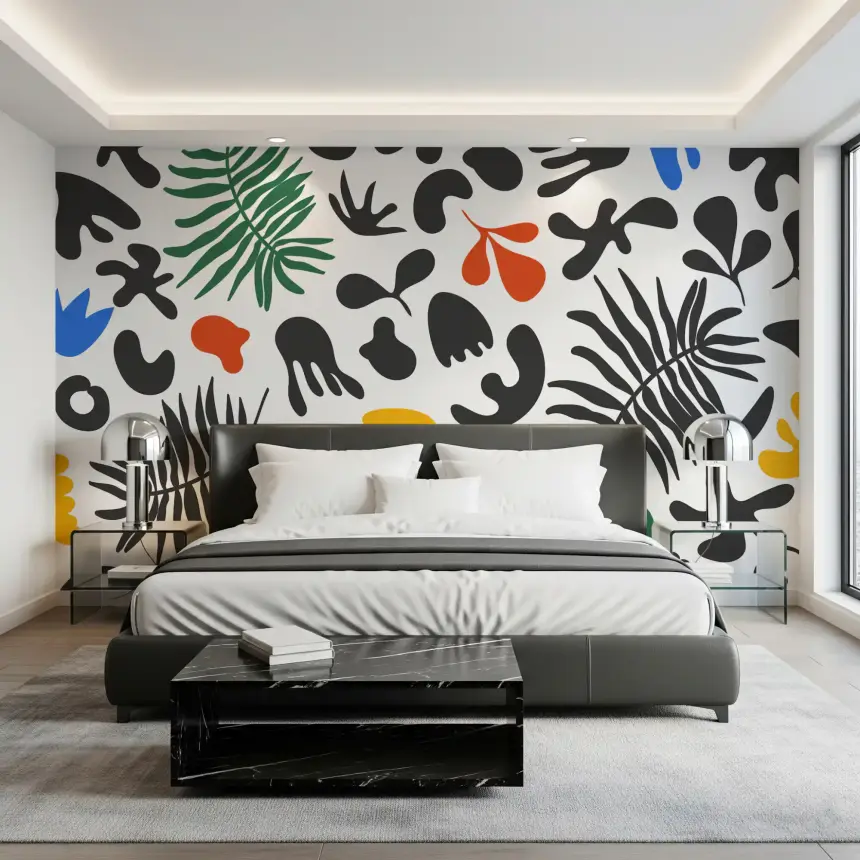 Vibrant Organic Shapes Wall Mural