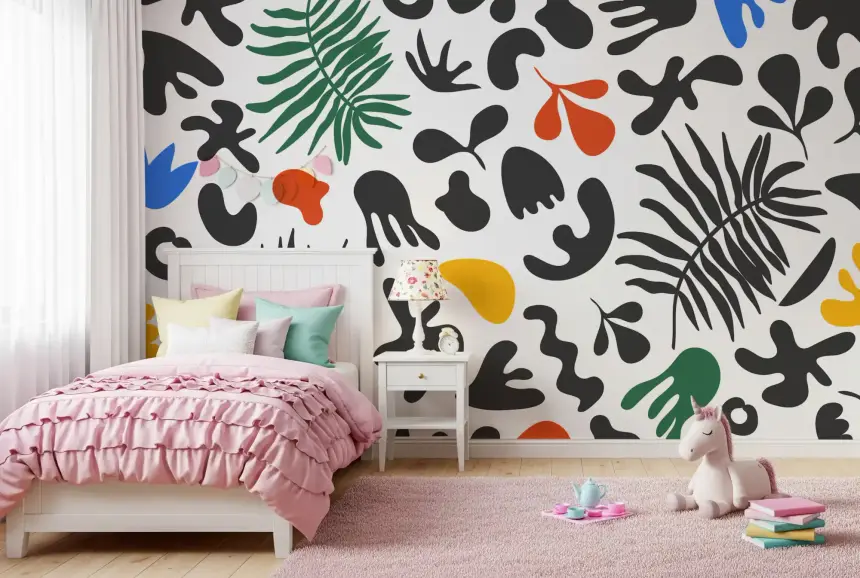 Vibrant Organic Shapes Wall Mural