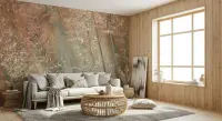 Serene Fountain Grass Botanical Wall Mural