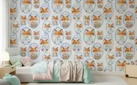 Charming Fox Portrait Gallery Kids Wallpaper