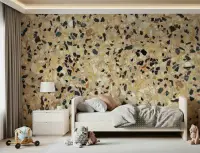Earthy Terrazzo Fragmented Stone Wallpaper