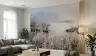 Misty Lake with Frosted Reeds Scenic Wall Mural 2