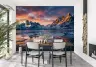 Fiery Sunset Over Icy Mountains Wall Mural 1