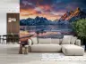 Fiery Sunset Over Icy Mountains Wall Mural 5