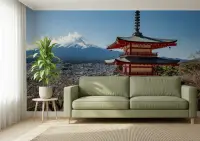 Chureito Pagoda Mount Fuji Scenic Wall Mural