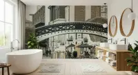 Historic Canal Bridge Cityscape Wall Mural