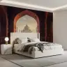 Taj Mahal View Through Mughal Arch Wall Mural 2