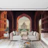 Taj Mahal View Through Mughal Arch Wall Mural 1