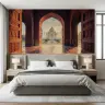 Taj Mahal View Through Mughal Arch Wall Mural 5