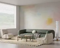 Subtle Watercolour Pastel Abstract Wall Mural