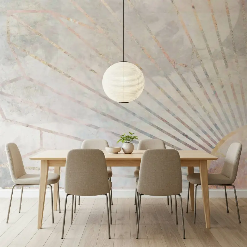 Geometric Dawn Wall Mural - 2464587